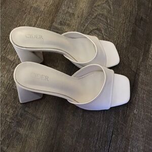 Cider Cream Block Heel Sandals
